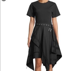 3.1 Phillip Lim Belted black asymmetrical dress